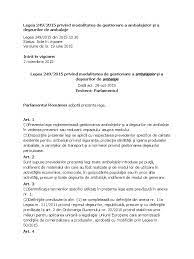 Legea 249:20este din noiembrie 20actul care. Legea 249 2015 Ambalajele Actualizata 2018