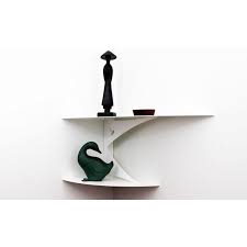 Étagère d'angle 4 niveaux en mdf. Etagere Murale Angle Blanche Design Metal Etagere Moderne Salon