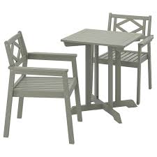 Bondholmen Tisch Und 2 Armlehnstuhle Aussen Grau Las Ikea Osterreich In 2020 Ikea Tisch Stuhlpolster Stuhle