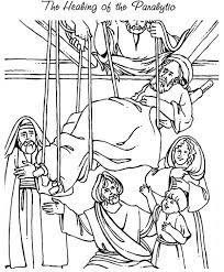 The moon and stars are no match for this spotted unicorn! The Healing Of The Paralityc Is Miracles Of Jesus Coloring Page Netart
