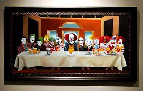 Too Offensive For Work Lol Last Supper Last Supper Art Scary Clowns