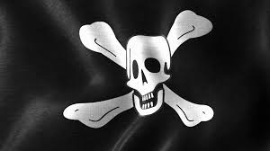 Jolly Roger The Traditional Pirate Flag Flag Of The Pirates Waving With The Wind Seamless Loop Motion Background Pirate Flag Jolly Roger Motion Backgrounds