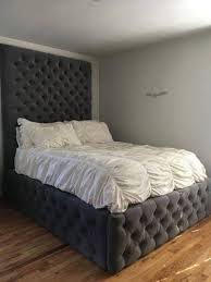 Velvet Diamond Tufted Headboard And Tufted Bed Frame Set King Bed Frame Sets Tufted Bed Frame Tufted Headboard Bedroom