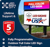 Led Sign City Series 3X1 outdoor custom led sign with brilliant full-color  programmable digital signage, Free software, and wireless communication -  ...