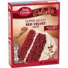 Red velvet cake with what is most likely the original frosting, ermine frosting. Betty Crocker Super Moist Delights Red Velvet Cake Mix Bettycrocker Com