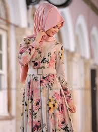 Cicekli Percem Elbise Krem Pinar Sems Muslim Women Fashion Muslim Fashion Dress Fashion