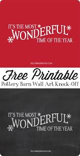 It S The Most Wonderful Time Of The Year Sign Free Christmas Printable Knockoffdecor Com Free Christmas Printables Christmas Printables Free Christmas