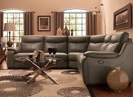 Barclay 5 Pc Leather Power Reclining Sectional Sofa Power Reclining Sectional Sofa Reclining Sectional Living Room Sets Furniture