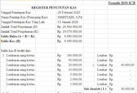 Pelaporan dana bos madrasah 2021 realisasi erkam | bos kemenag dan erkam. Contoh Format Register Penutupan Kas Formulir Bos K7b Dan Format Berita Acara Pemeriksaan Kas Formulir Bos K7c Mariyadi Com