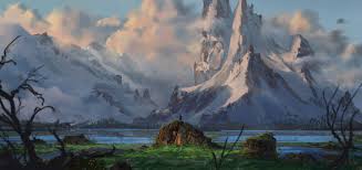 Icy Peaks Sketch Alejandro Olmedo Fantasy Art Landscapes Fantasy Landscape Landscape Scenery