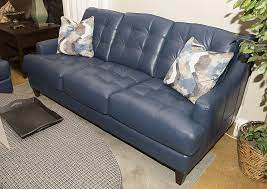 Discover unique and innovational clues from. Pinson Blue Leather Stationary Sofa Best Buy Furniture And Mattress