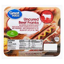 Hot dogs are about as american as baseball and apple pie. Great Value Uncured Beef Franks 14 Oz Walmart Com