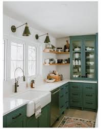9 Green Kitchen Cabinet Ideas For Your Most Colorful Renovation Yet Green Farmhouse Kitchen A In 2020 Green Kitchen Cabinets Diy Kitchen Renovation Kitchen Interior