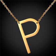 Large Gold Sideways Initial P Choker Necklace Personalized Slant Letter Alphabet Jewelry For Women Alphabet Jewelry Jewelry Diy Jewelry Necklace