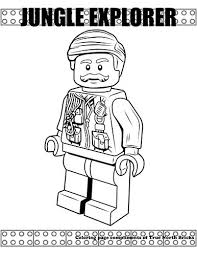 Coloring Page Jungle Explorer True North Bricks Lego Coloring Pages Coloring Pages Lego Coloring