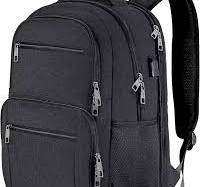 Mochila para laptop de 15.6 pulgadas, Negro, 16, Mochilas de viaje