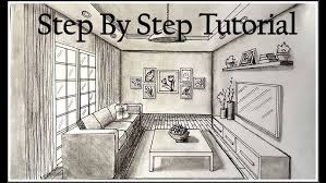 Glass wall living room is perfect for everyone who tend to create a natural and bold living room. How To Draw A Living Room In One Point Perspective Step By Step Youtube