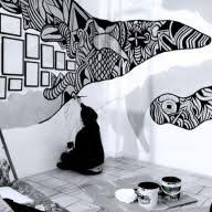Black And White Mural Street Art Large Big Beautiful Wall Painting Street Art Graffiti Murals Paintings Drawings Wall Murals Painted Mural Wall Painting