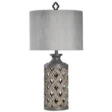 Lamps with adjustable bodies are great for desk work, but they make great bedroom lamps for nightstands too. Gray Table Lamps Lamps The Home Depot