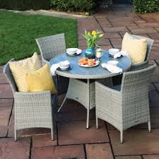 We supply tables in a range of sizes and shapes, and our selection of chairs have been chosen to match a wide selection of practical requirements and budgets. Supremo Valencia Round Rattan Garden Dining Table 4 Chairs