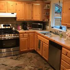 knotty pine kitchen cabinets