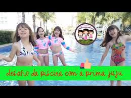 Pescaria de desafios na piscina!!! Desafio Da Piscina Com A Prima Juju By Ideias Para Garotas