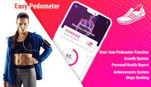 The app has a start/stop button. Easy Pedometer Calorie Counter Step Counter For Android Apk Download