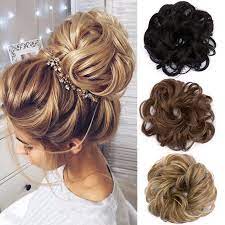Messy Bun Hair Extensions Hair Piece Bun Pony Scrunchie Wavy Curly Wrap Long Uk Extensions Piece Pony Bun Hair Piece Hair Styles Synthetic Curly Hair