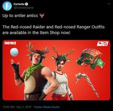 It was very infrequently in the shop, and only available during christmas of 2017 and late. Today S Fortnite Item Shop Leaked Red Nosed Raider Ranger Skins Candy Axe Pickaxe