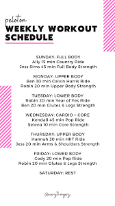 Pin On Peloton Workout Schedules