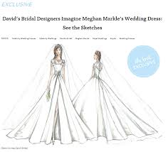 Wedding dress sketch by sassi halford. In The News Royal Wedding Media Coverage Featuring David S Bridal