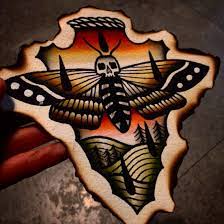 Moth Color Tattoo Flash Traditional Tattoo Traditional Tattoo Traditional Tattoo Sleeve American Traditional Tattoo