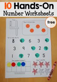 Instead of using dot markers, use small pieces to place on top of. Number Worksheets 1 10 The Measured Mom
