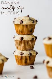 A Banana Chocolate Chip Muffin Recipe That S Loaded With Melty Chocolate Chips And Ripe Bananas These Muffins Are Light And Fluffy Banana Chocolate Chip Muffins Muffin Recipes Chocolate Chip Muffins