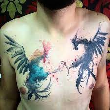 This watercolor tattoo is the very best design for guys who want the tattoo on her back. 70 Outstanding Watercolor Tattoo Designs Ideas