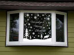 Holiday Wall Decal Christmas Snowy Snow Scene Window Kit Christmas Window Decorations Christmas Wall Decal Christmas Window