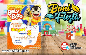 invitacion bely y beto boni fiesta invitacion bely y beto