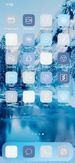 Icy Winter Blue 48 App Pack Aesthetic Iphone Ios14 App Etsy In 2020 App Icon Ios App Icon Ios Icon