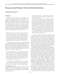 No wonder—the state law that defines who can hold themselves out to the public as art therapists is the lpc act, and in order to meet the standards set forth in this law. Pdf Process And Product The Art Of Edith Kramer