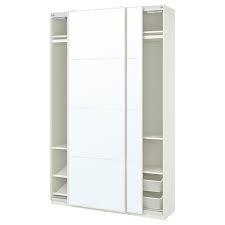 Wardrobes let you organize your clothes, shoes or any other thing you want to store in a practical and stylish way. Pax Auli Wardrobe Combination White Mirror Glass Ikea