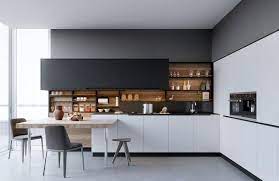 Décorer une cuisine noire et blanc nécessite un bon oeil pour l'équilibre et le placement dans la pièce.voici quelques exemples de cuisines noires et blanches conçues et. Amenagement Cuisine Blanche Noire Et Bois 35 Idees Cool Amenagement Cuisine Decoration Cuisine Cuisine Moderne