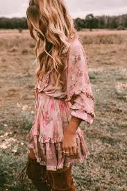Midi Dress Boho Dress Amethyst In Pink Cotton Rose Boho Boho Dress Boho Dress Short Boho Fashion