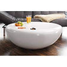 Wohnzimmer tisch ambrosso in hochglanz weiß 110 cm breit. Couchtisch Rund Weiss Hochglanz Fiberglas B T H 100 100 38cm