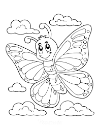 Easter butterfly coloring page from easter category. 112 Best Butterfly Coloring Pages Free Printables For Kids Adults