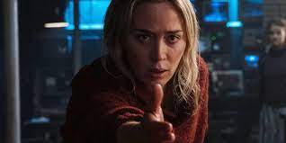 This answers first letter of which starts with p and can be found at the end of e. Emily Blunt Reaches Out In New A Quiet Place 2 Image