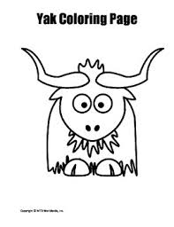 Thoughful yak coloring pages for kids, toddlers, kindergarten to color and print. Printable Yak Coloring Page Worksheet By Lesson Machine Tpt