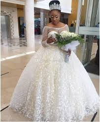A Line African Wedding Dresses For Nigerian Bride 2019 Modest Middle East Church Long Sleeves Wedd Plus Size Wedding Gowns Plus Wedding Dresses Wedding Dresses