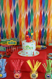 Cookie monster is singing the healthy foods rap because even though cookie monster loves cookies, he also knows he needs to also eat healthy foods like veggi. Planning A Sesame Street Party Decorations Party Food Cake More Bake Play Smile