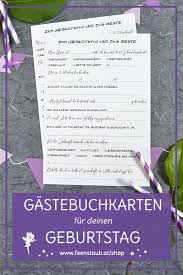 Geburtstag Gastebuch Karten Ausfullen Geschenk Feenstaub At Shop Geburtstag Geburt Geburtstag Feiern