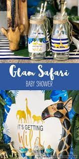 A safari themed baby shower with burlap + bamboo + with animal patterns. Glam Safari Baby Shower Parties With A Cause